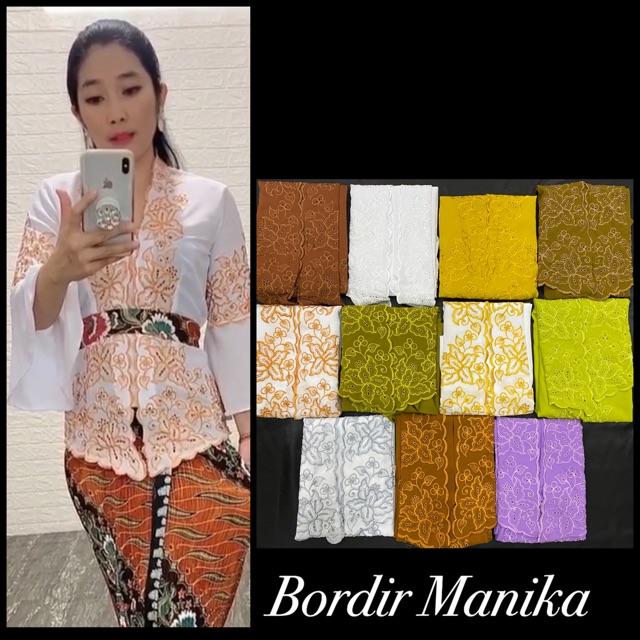 Kebaya Bali Bordir Manika Bahan