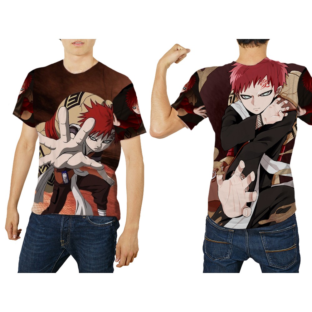 [Riashop] Kaos GAARA AKATSUKI | T Shirt Pria GAARA AKATSUKI | Kaos 3D GAARA AKATSUKI FullPrint - FS