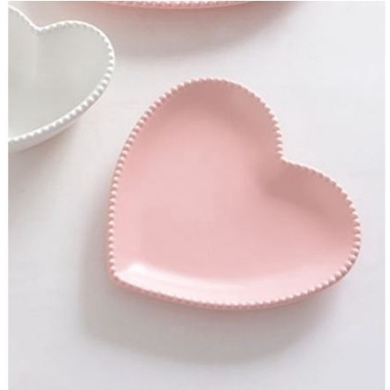 Piring love pink 6 inci keramik (PESAN 1 MOTIF)