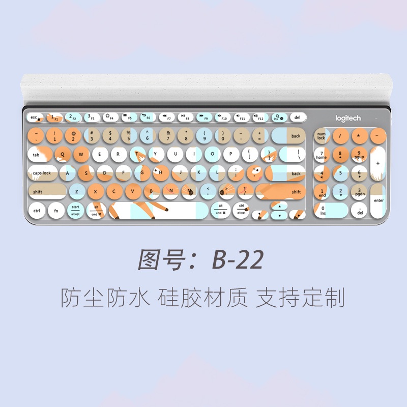 Film Pelindung Debu Motif Kartun Bunga Untuk Keyboard Laptop Hangshi K221 Logitech k780 Baofude ik6630