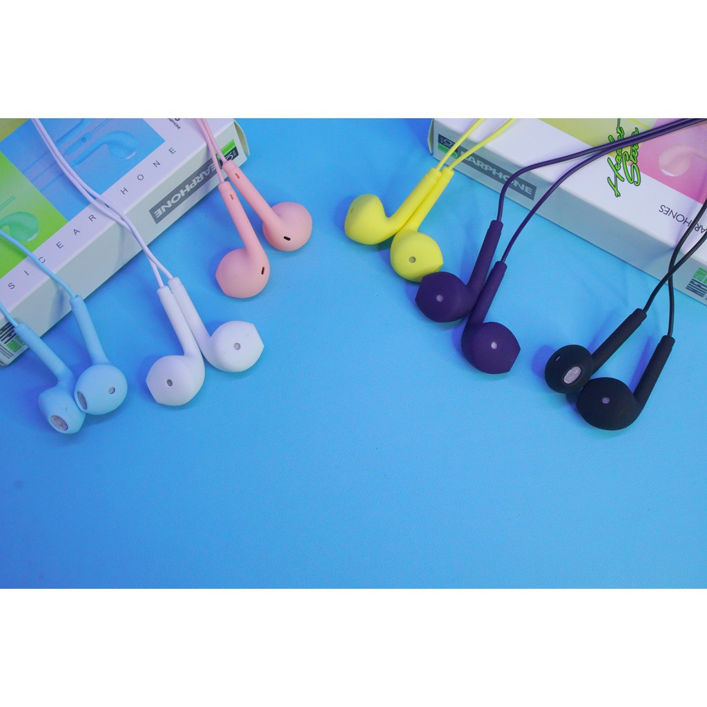 Handsfree Earphone iPhone Headset Macaron Wired HF U19 Extra Bass