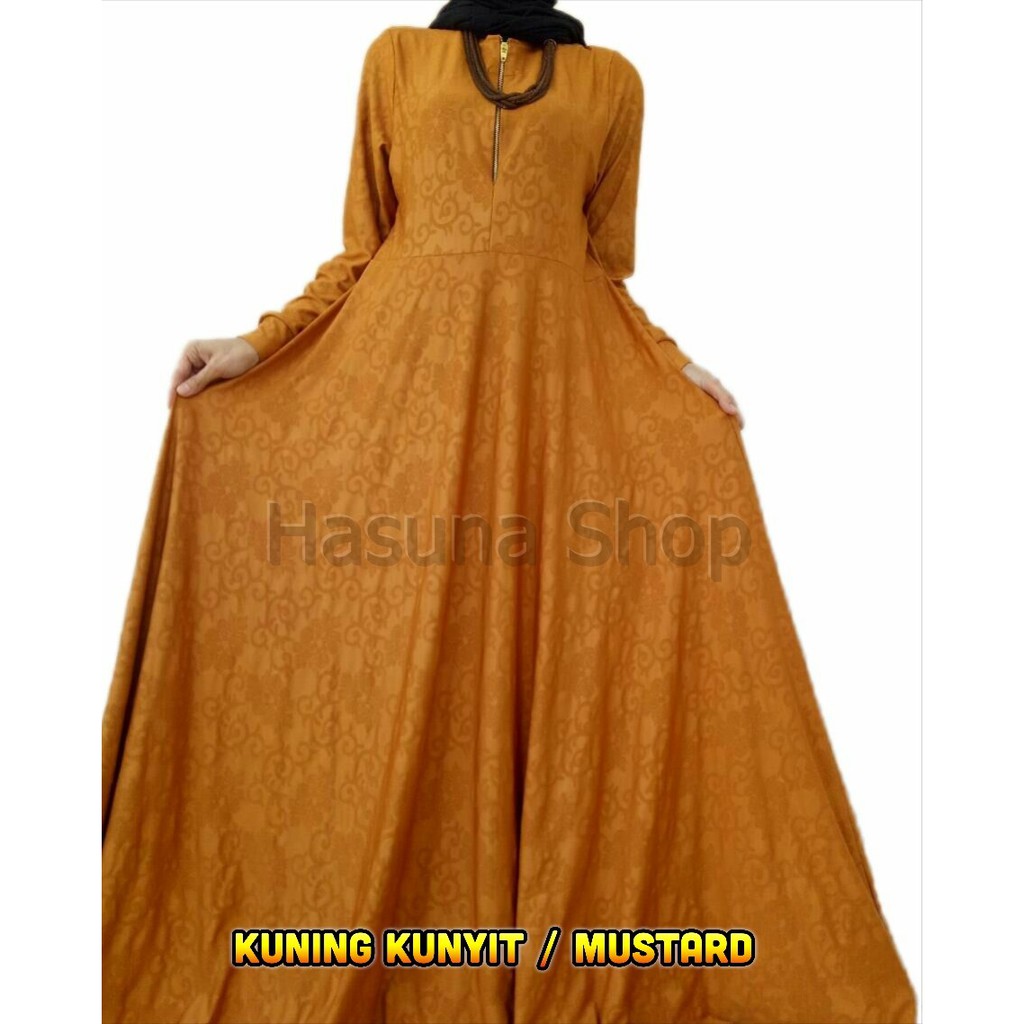 30+ Trend Terbaru Gamis Warna Kuning Kunyit