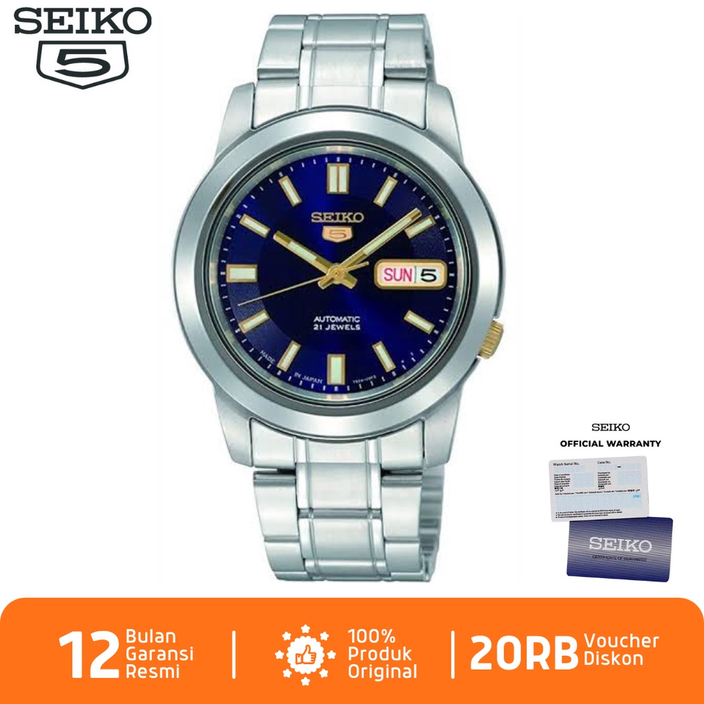 Seiko Pria SNKK11 Jam Tangan Pria Seiko 5 Automatic SNKK11K1 Stainless Steel Strap