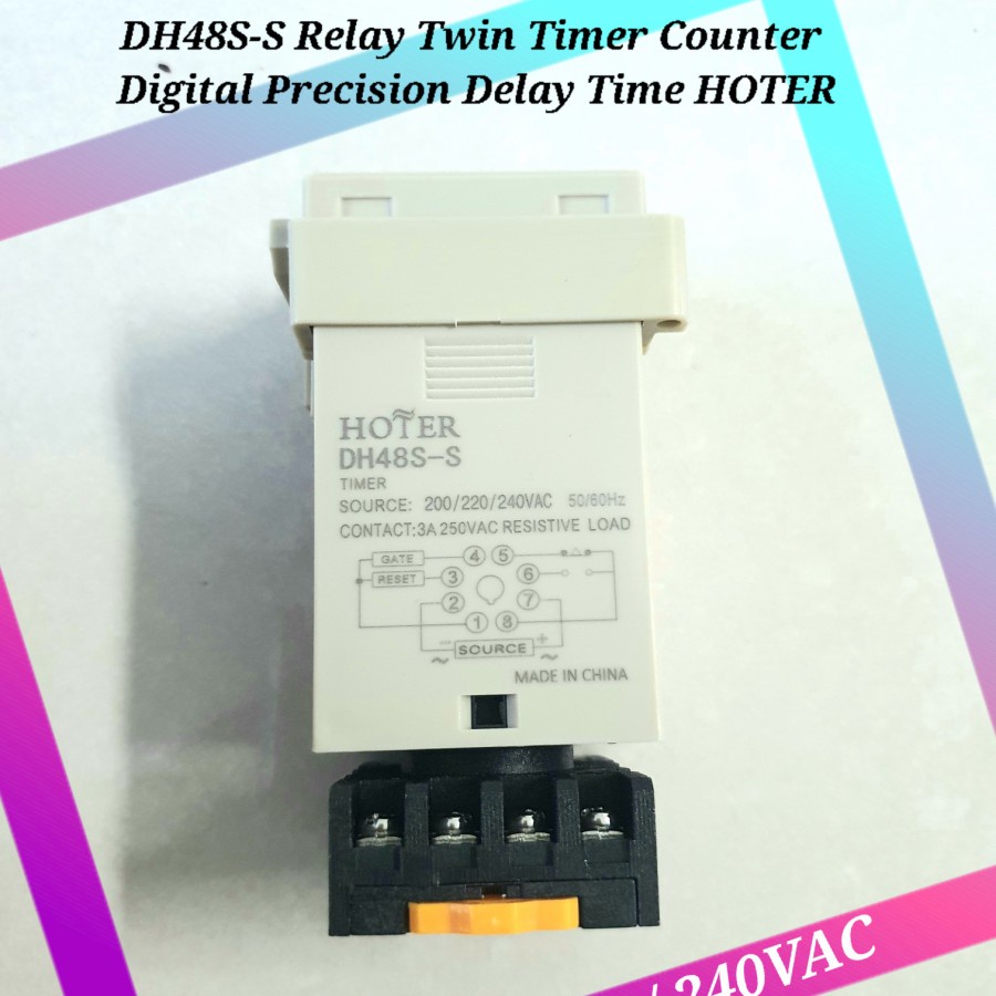 Relay Hoter DH48S-S Twin Timer Digital Precision / Digital Precision Relay Timer Counter