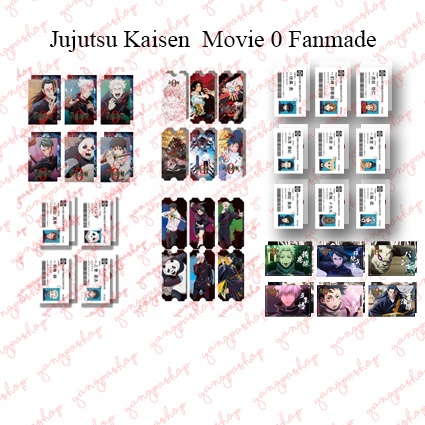 JUJUTSU KAISEN 0 MOVIE COLLECTIBLE TICKET PHOTOCARD UNOFFICIAL FANMADE YANGPASHOP FAN MERCH TIKET ID