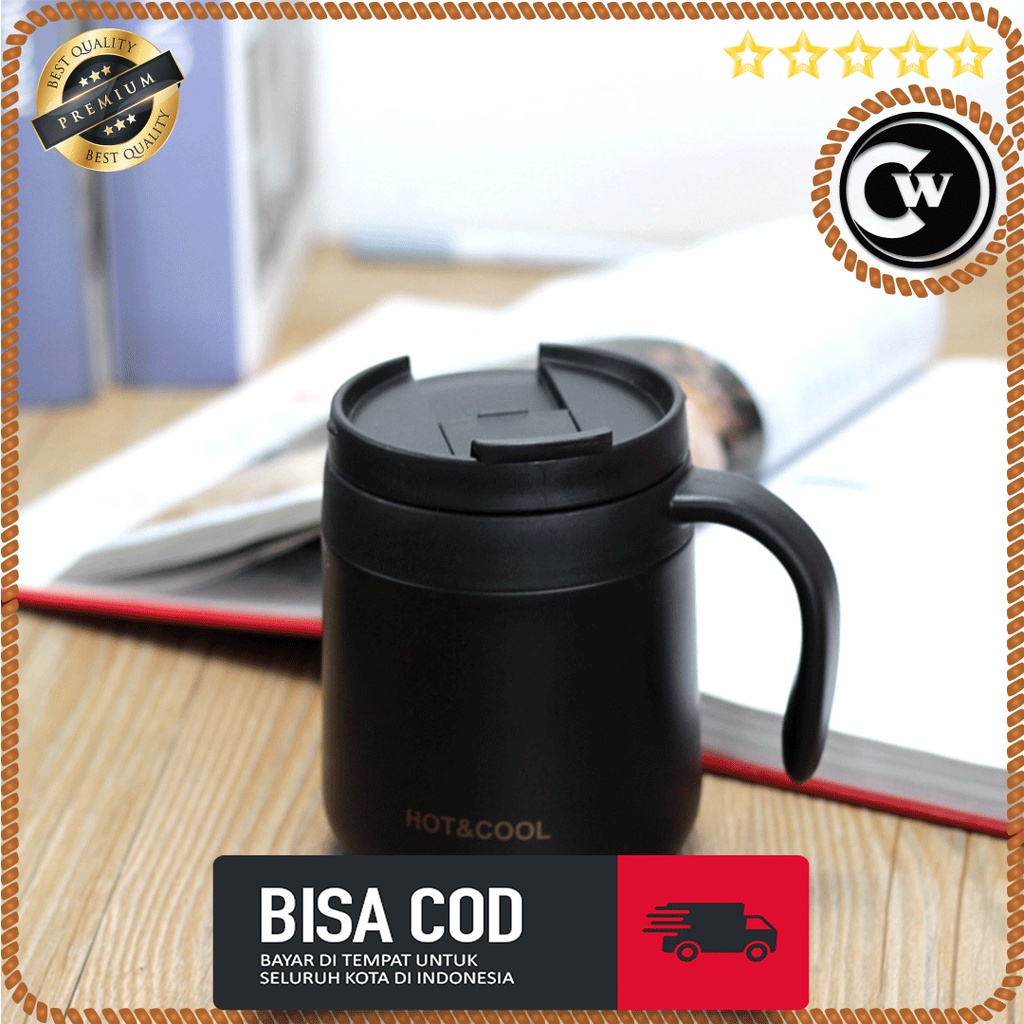 Botol Minum Mug 350ml Mug Tumbler Thermos Coffee Bahan Stainless Steel