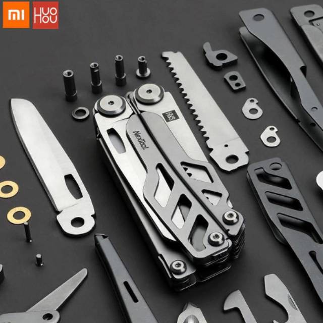 Pisau Lipat Multifungsi Xiaomi Huohou Folding Knife Screwdriver Stainless Steel