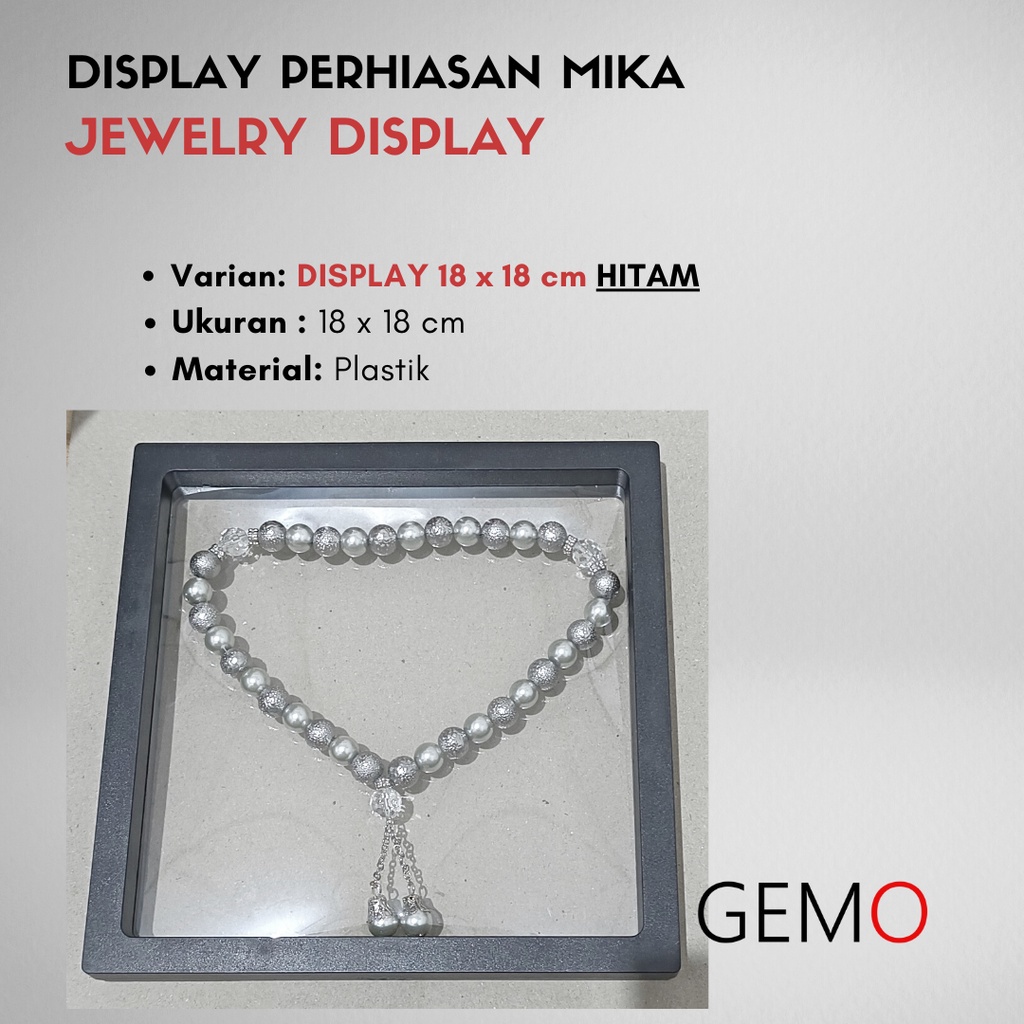 Display Perhiasan Mika, Jewelry Cincin Kawin, Liontin, Gelang, Kalung, Anting Murah Alat Peraga Toko Emas Berlian Perak Diamond