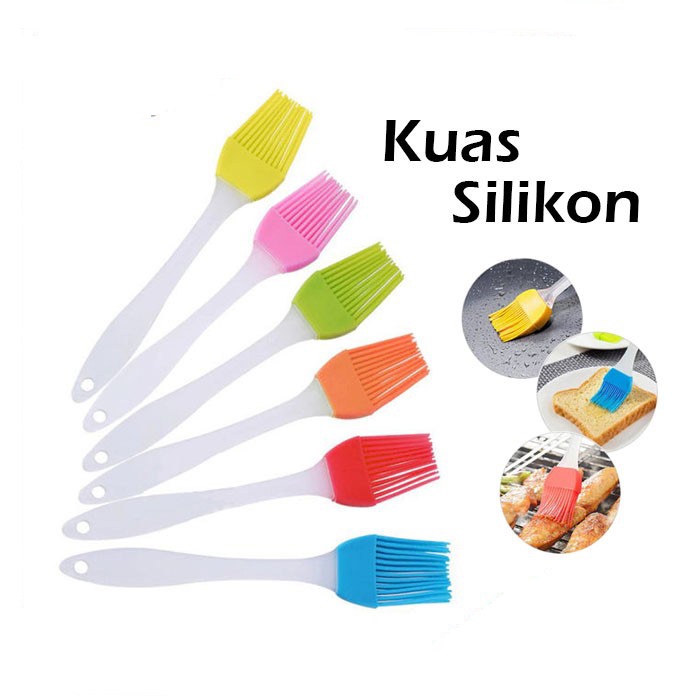 Kuas Silikon Brush Mentega Saus Food Grade Oles Bumbu Roti Barbeque BBQ Kue Masker Muka Serbaguna