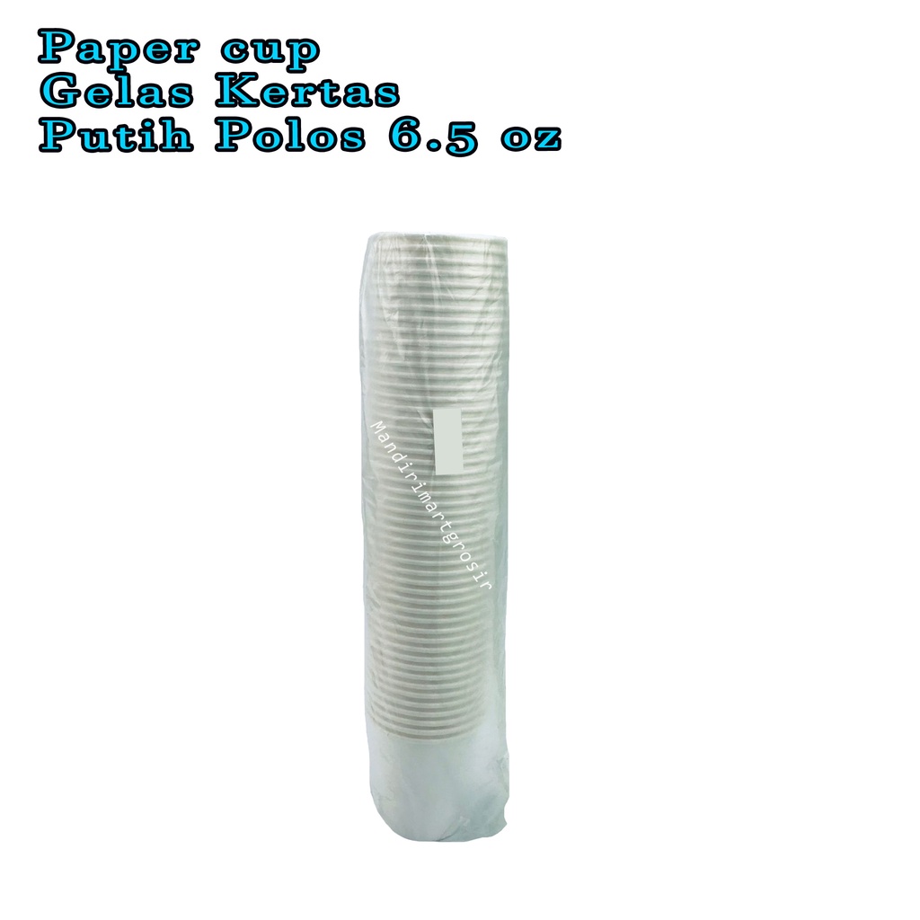 Paper cup * Gelas Kertas * Putih Polos * 6.5 oz