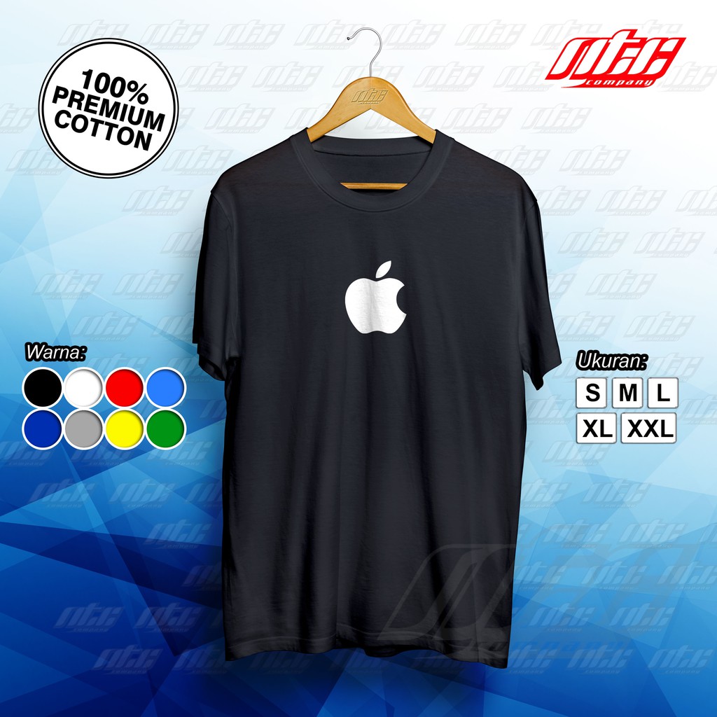 Kaos Baju Iphone Apple Logo Kaos Gadget iPhone Macbook Original NTC