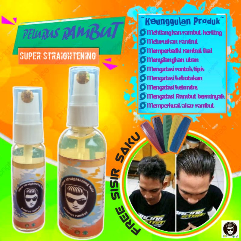 PELURUS RAMBUT ALAMI PERMANEN SUPER STRAIGHTENING PRO HAIR PRIA/WANITA AMPUH