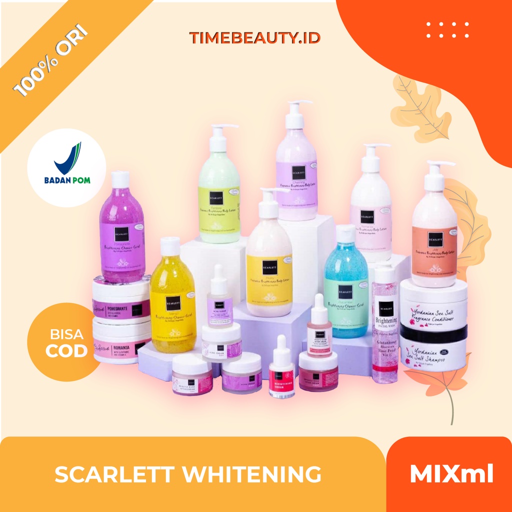 SCARLETT WHITENING [ Serum &amp; Lotion ] OFFICIAL PAKET SCARLET HAND BODY LOTION SCRUB LULUR FELICYA