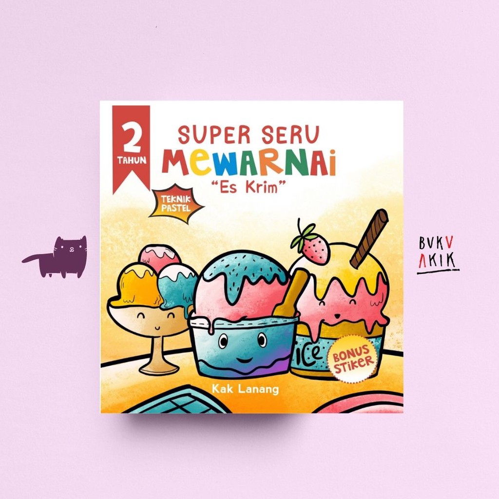 Es Krim : Super Seru Mewarnai Teknik Pastel