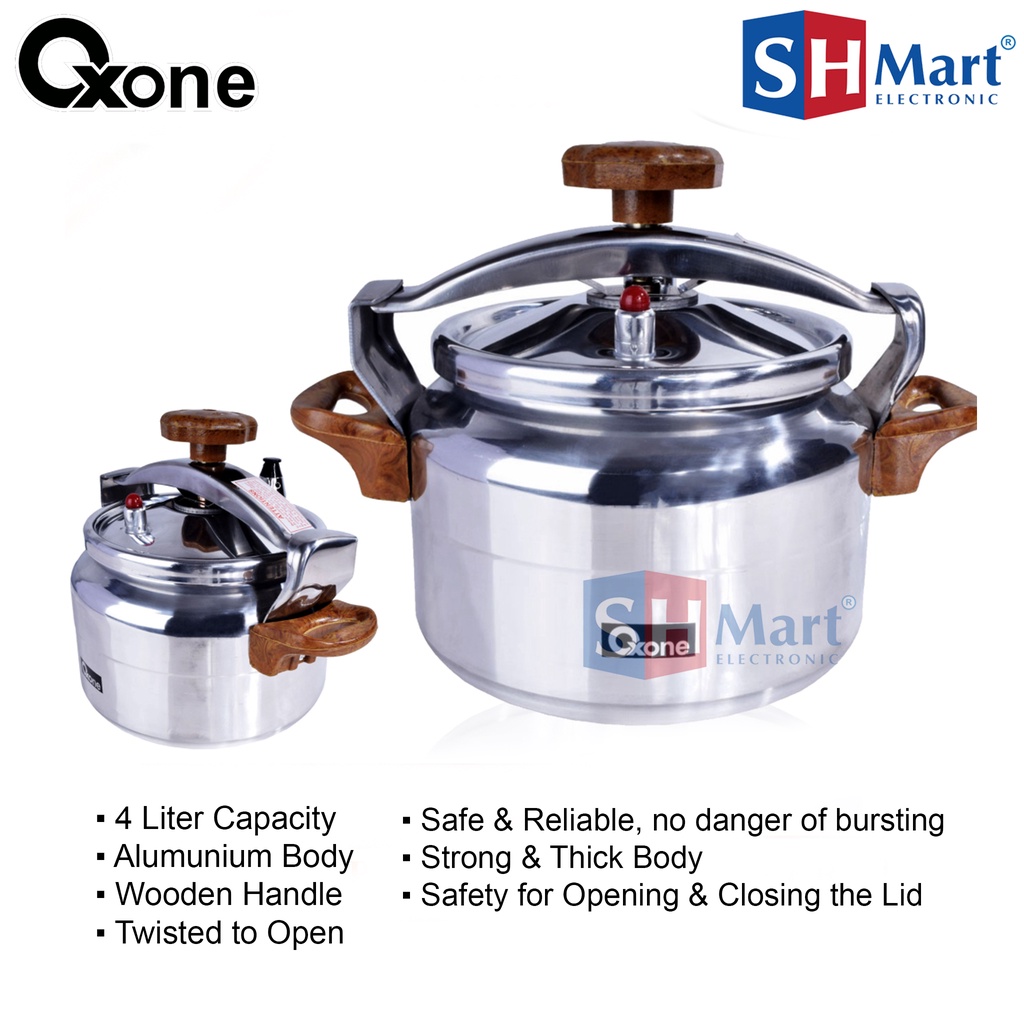 OXONE PANCI PRESTO ALUMINIUM PRESSURE COOKER OX2004 OX-2004  KAPASITAS 4 LITER ORIGINAL OXONE