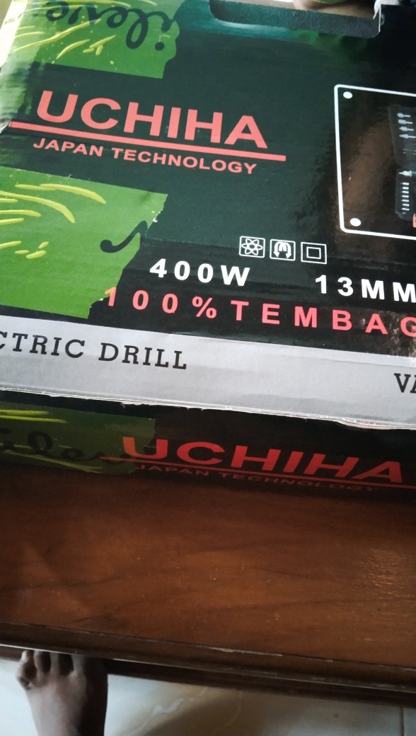 Mesin Bor 10mm Model Maktek Merk Uchiha Qualiti Japan Bolak Balik Besi Kayu Tembok