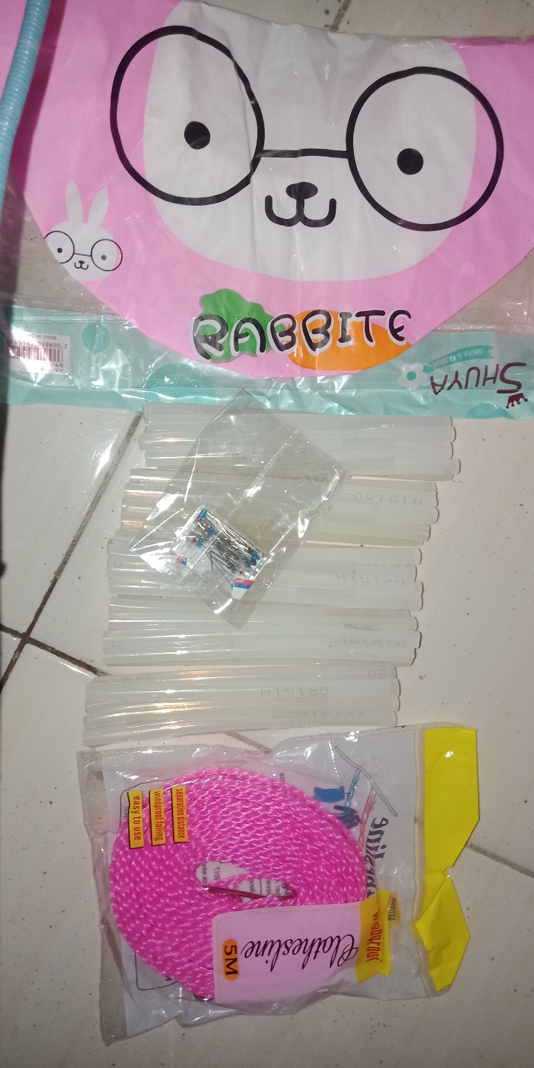 Tali Jemuran Jemur 5 Meter Praktis Kuat Murah Clothes Line Laundry Tambang Dengan Pengait Hanger