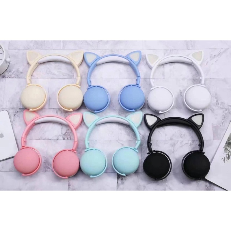 HEADSET BLUETOOTH KITTY BHS-523 / HEADPHONE BLUETOOTH CAT EARS / HANDSFREE BLUETOOTH NEKO MIMI / HEA
