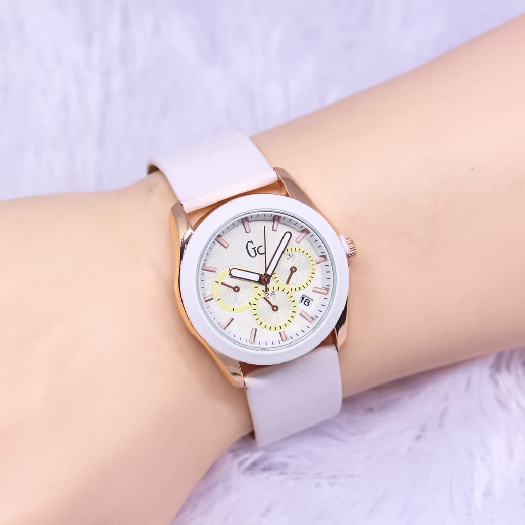 JAM TANGAN WANITA GC RUBBER NEW MODEL RUBBER STRAP ANTI AIR