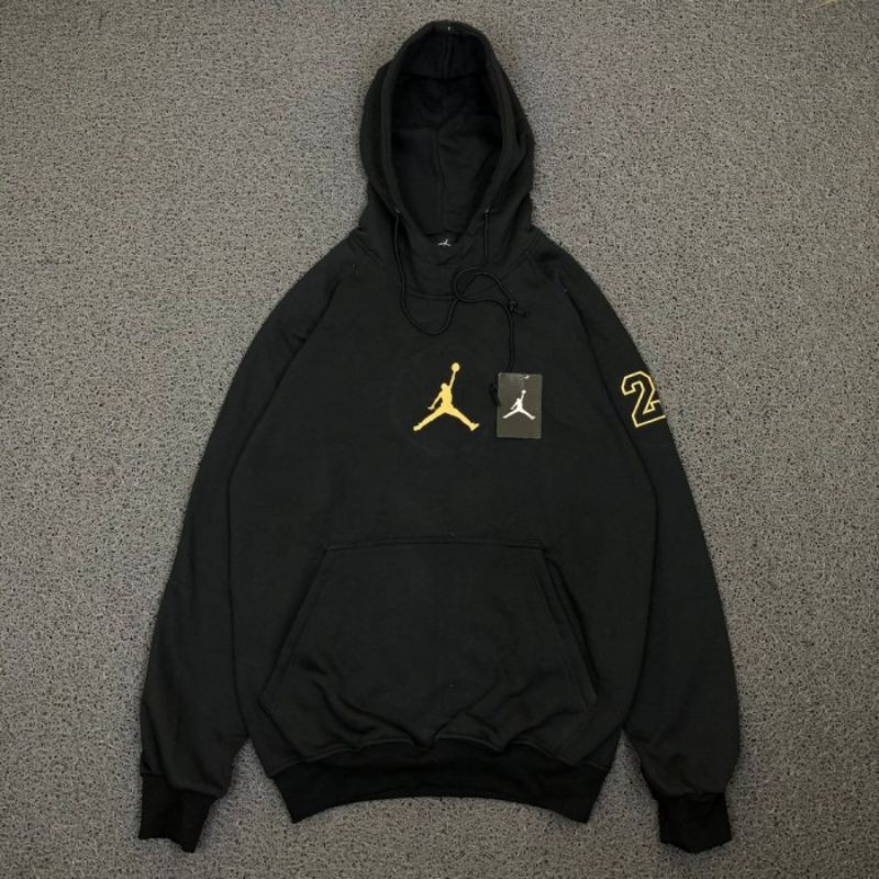 JAKET SWEATER HOODIE NIKE AIR JORDAN GOLD JUMPMAN FLIGHT GLOBE HITAM