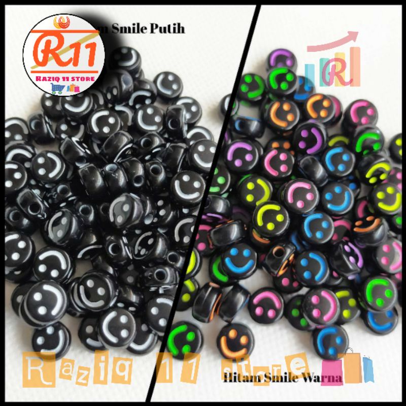 Manik Manik Smile Bahan Akrilik Ukuran 10MM Bahan Kerajinan