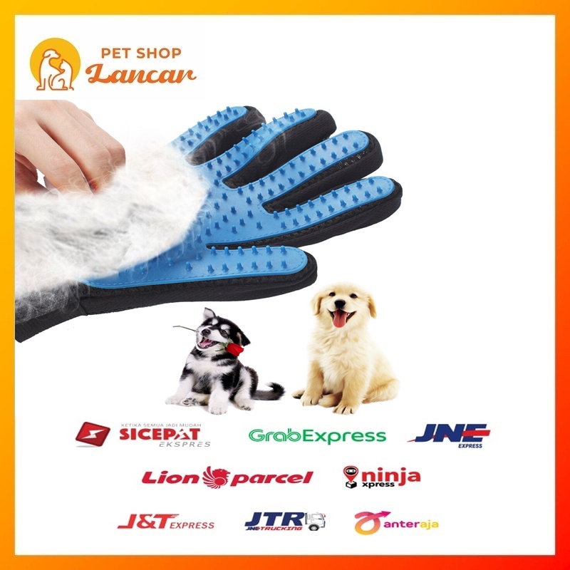 Sarung Tangan Sikat Grooming - Sisir Mandi Kucing Anjing Pet Grooming