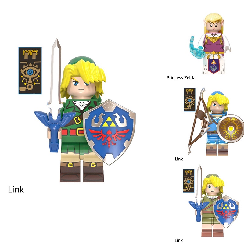 Game Legend 4PCS Zelda Link Princess Zelda Blok Bangunan Boneka Adventure