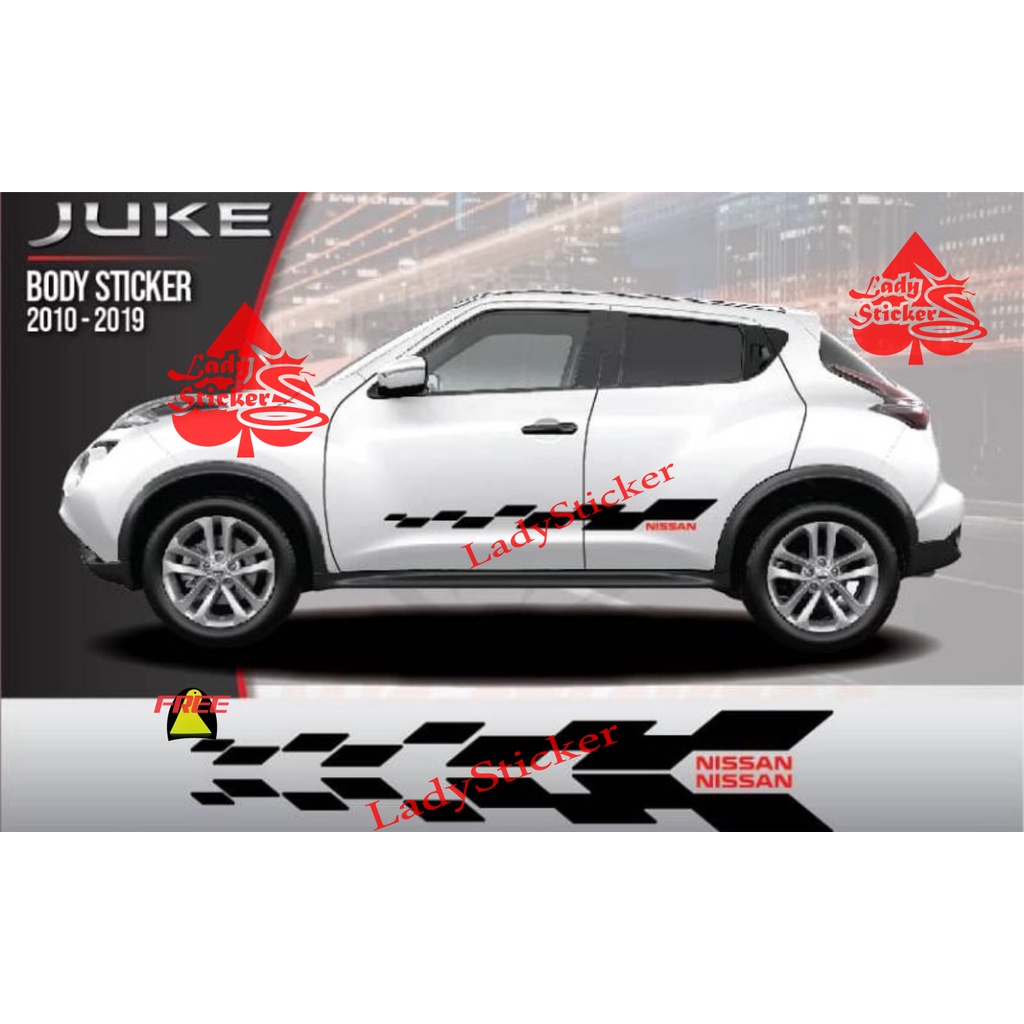 STICKER STIKER MOBIL JUKE STIKER SISI SAMPING MOBIL NISSAN JUKE