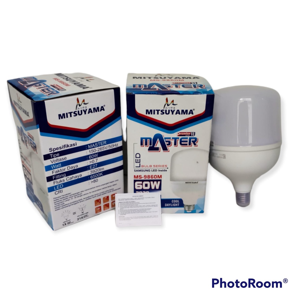 BOHLAM LUMEN 60W LAMPU LED MASTER MITSUYAMA PREMIER MS-9860 60 WATT ORI