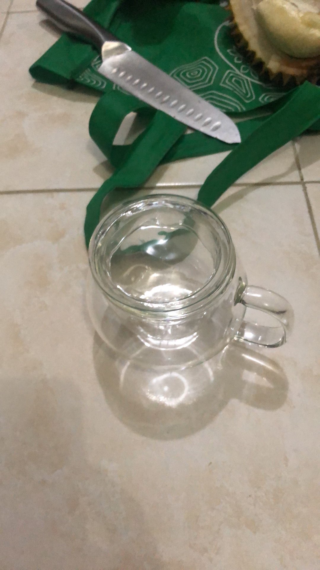 Gelas Cangkir Teh Saringan / Glass Infuser Tea Cup / Teko Teh Kaca 300 Ml