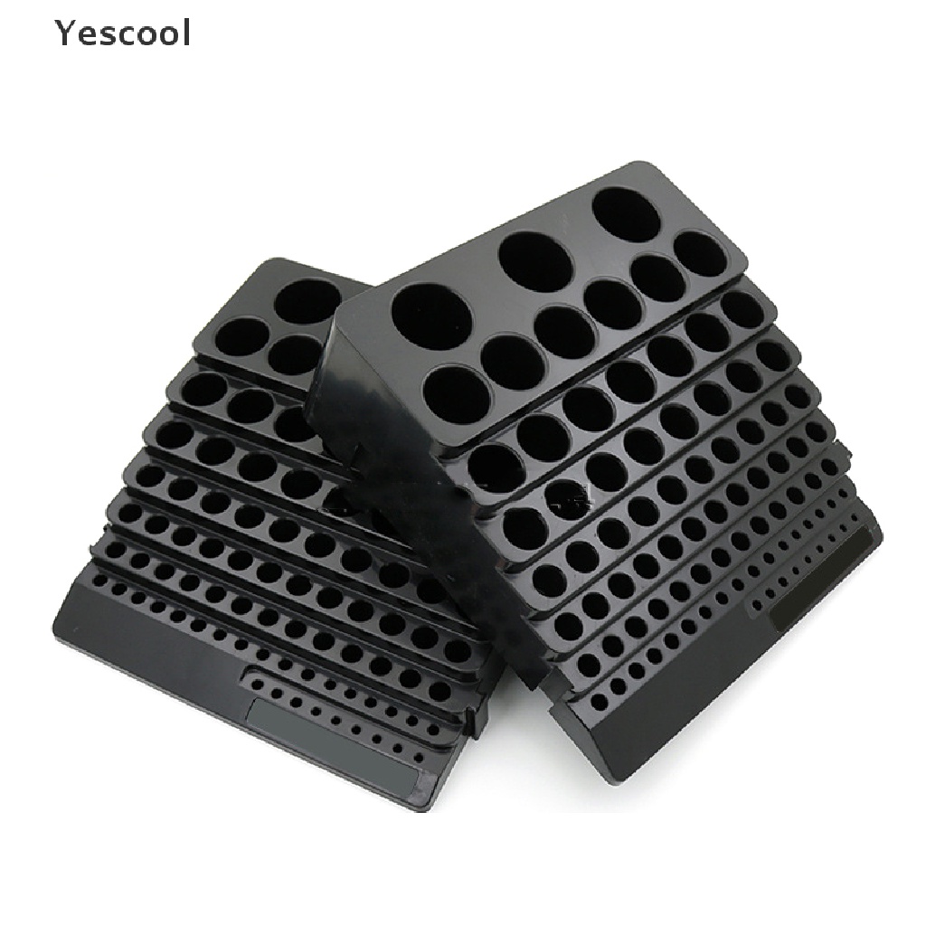 Yescool Black Drill Bit Storage Box Milling Cutter Drill Finishing Holder Organizer Case .