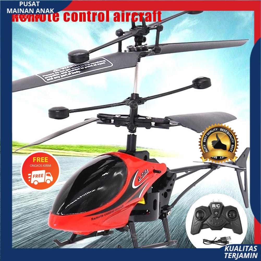 Helikopter Remote Control RC Helicopter Pesawat Terbang  Baterai Cas USB 2channel Terbaru Best Seller