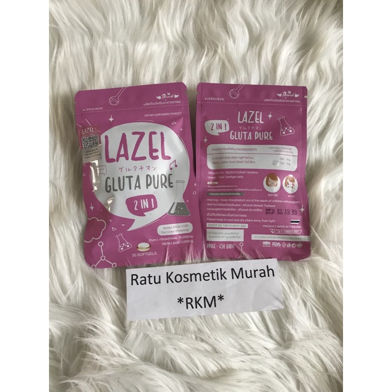 ( READY ) LAZEL PURE GLUTA BY SKINEST CLINIC LACHEL SUPLEMEN PEMUTIH 1000% ORIGINAL