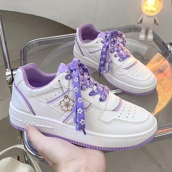 TBIG [COD] Size 35 - 40 Sepatu Sekolah Sneakers Import Shoes AFR BUNGA 2 Fashion Wanita Sepatu Korea Style Sekolah Kuliah
