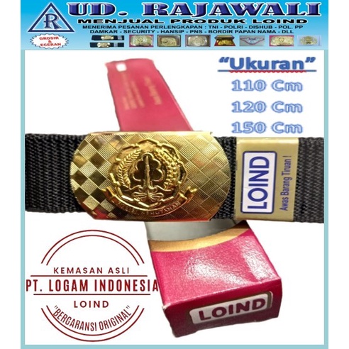 Sabuk PDH PolHut LOIND Original | Ikat Pinggang Polisi Hutan Motif