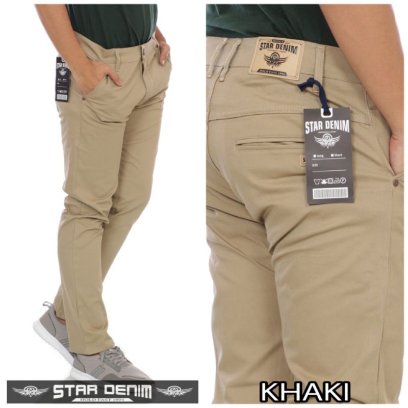 Celana Chinos Panjang Pria / Celana Chino Panjang Pria Star Denim Original / Celana Chino Stretch Melar Premium / Celana Chino Pria Star Denim Jumbo