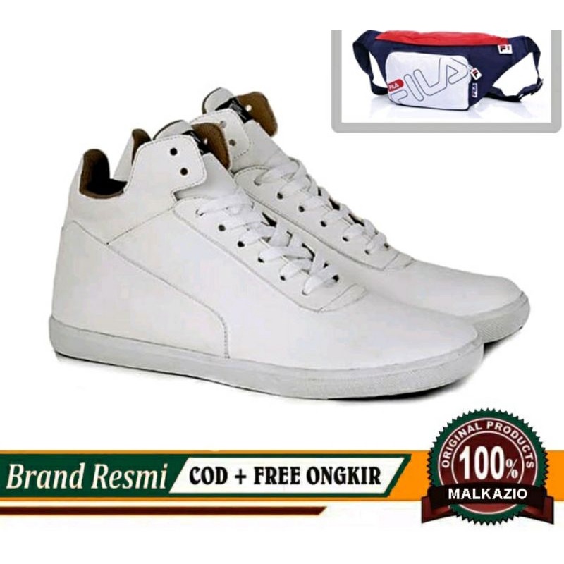 Bisa COD / Sepatu Sneaker 38-44 Pria Wanita / Boots Kets Putih White Remaja Sekolah Modis, 43