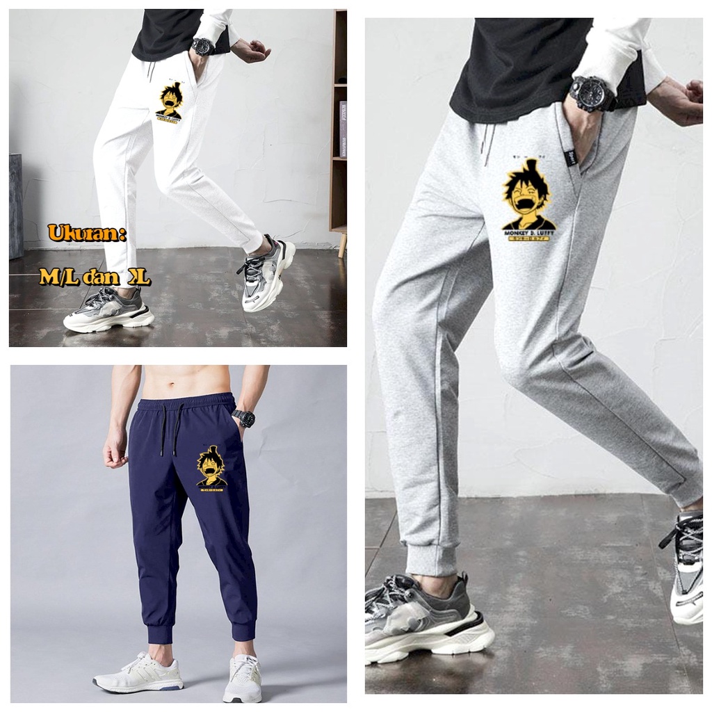 MUKZHOP - JOGGER MUGIWARA ONEPIECE / celana panjang / jooger sport / trening / celana santai / terbaru / terlaris