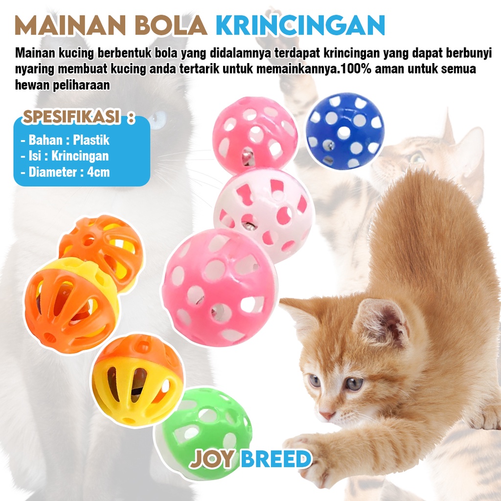 MAINAN KUCING BOLA PLASTIK ISI KERINCINGAN MURAH PET TOYS PREMIUM