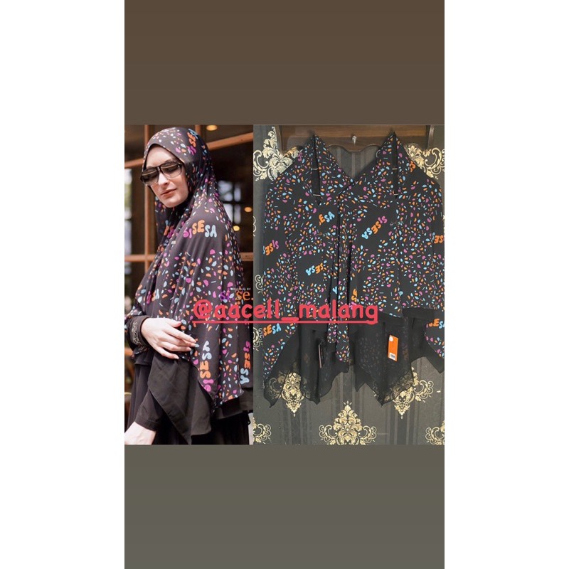 Sisesa Khimar Abstrack Black Nwt Berkha Abstrack Berkha Sisesa