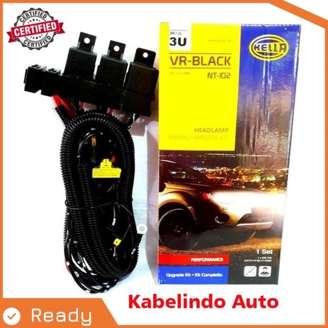 KABEL RELAY SET UNTUK LAMPU H4 ALL MOBIL - HELLA 3 RELAY 10O% ORIGINAL
