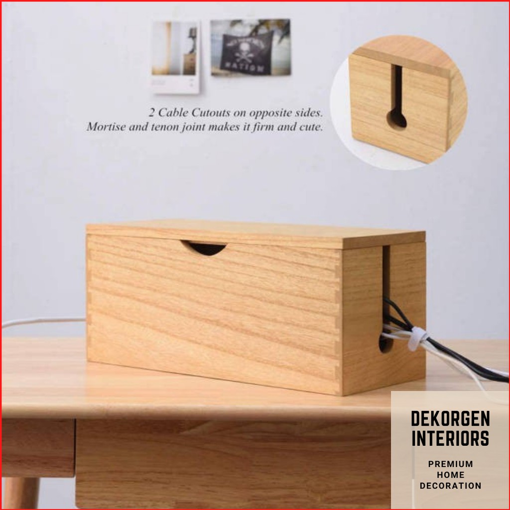 Kotak Kabel Pelindung Kabel Multifungsi Dekorgen Box Kabel Kotak Kayu Rak Kayu Rak Dinding