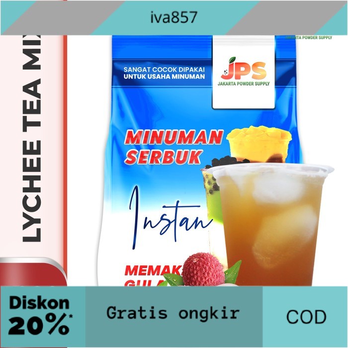 

PROMO Bubuk Minuman Lychee Tea/Leci Tea Mix Powder Instan JPS Gula GRATIS ONGKIR