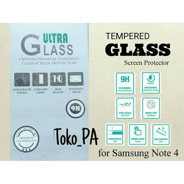 G Ultra Tempered Glasa for Samsung Galaxy Note 4