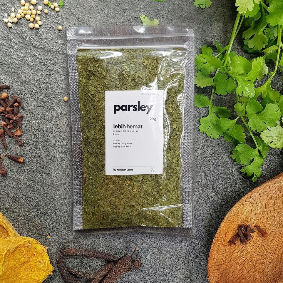 

HEMAT! Parsley Dried - Daun Peterseli kering - Daun Parsley / Rempah Value - bumbu masak
