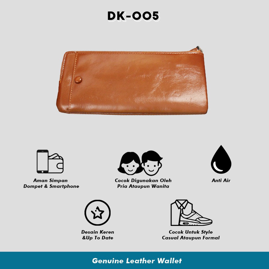 DOMPET KULIT SAPI ASLI 100% KUALITAS PREMIUM SANGAT ELEGANT KETIKAN DI PAKAI BAIK PRIA &amp; WANITA DK05