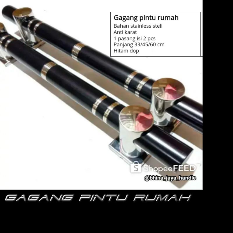 Handle pintu stainless/gagang pintu rumah spb 33/45/60 cm 750 gr
