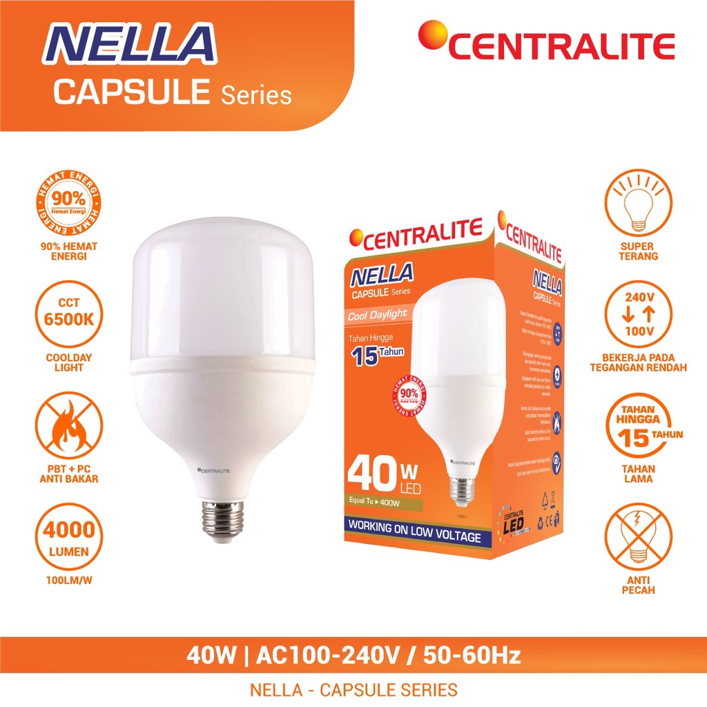 Grosir Lampu Centralite Nella 40w 40watt 40 watt Capsule