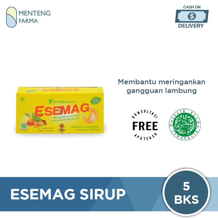 Esemag 10 mL 5 Sachet - Sirup Pereda Gangguan Lambung / Maag