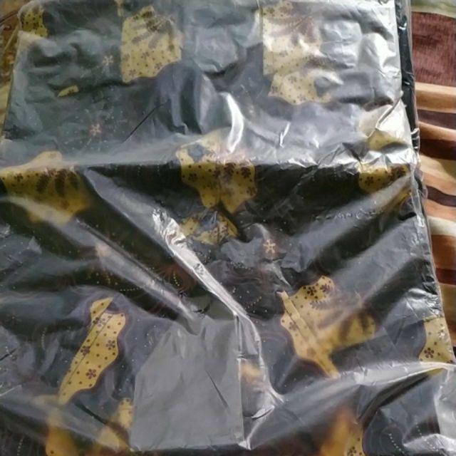 Freypv 7406 Slimfit Long Batik Black Yellow Floral M-xl Kemeja Batik